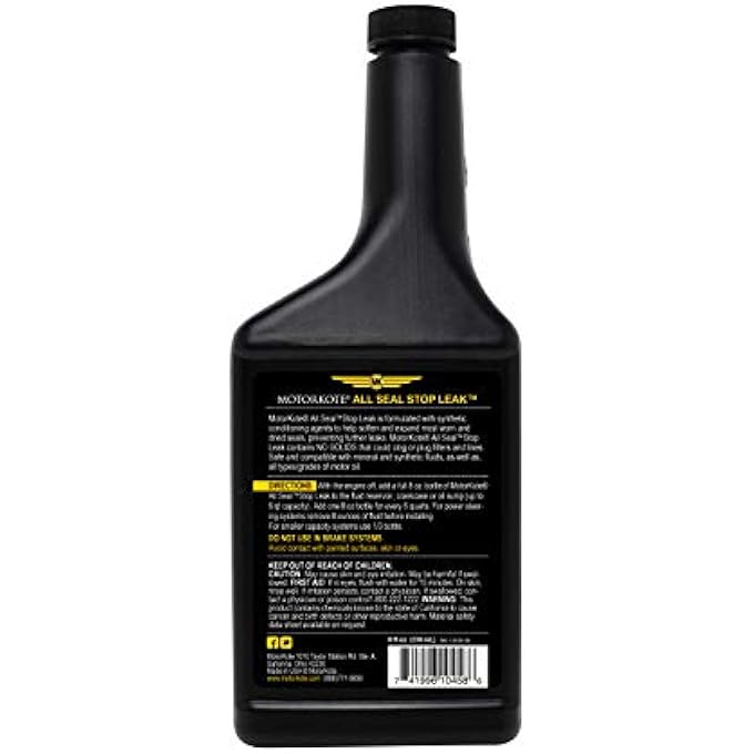 Motorkote تسرب توقف الإغلاق ومنع التسرب لتسرب المحرك، تسربات ناقل الحركة، تسربات التوجيه المعزز، 8 أونصات، واحد، 8 أونصات، عبوة واحدة، MK-10458 - Image 3